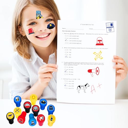 Police Party Favors Set - 36 Piece with Stamps & Tattoos
