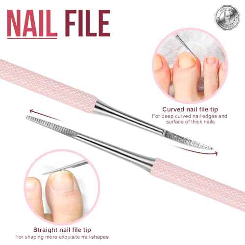 FANDAMEI Cuticle Kit, 4 PCS Nail Care Kit, Cuticle Trimmer, Cuticle Nippers, Ingrown Toenail Removal Kit, Cuticle Clippers, Cuticle Pusher, Nail Cuticle Trimmer, Manicure and Pedicure Kit, Nail Tools