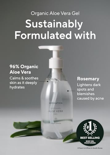 AROMATICA Organic Aloe Vera Gel 300ml | Sunburn Relief & Aftercare