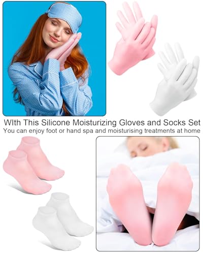Silicone Moisturizing Glove & Socks Set - Spa Pedicure Care