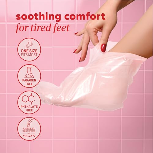 Onyx Professional Epsom Salt Foot Mask Booties for Sore Feet - 6 Pairs