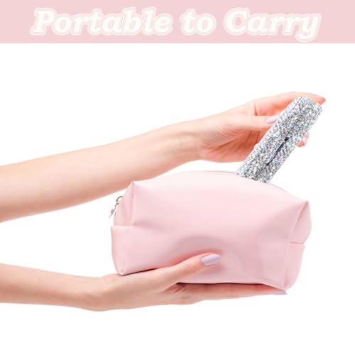 HAKUNA Lipstick Case with Mirror,Rhinestone Crystal Lipstick Organizer Diamonds Lip Gloss Organizer Portable Travel Lipstick Organizer Makeup Cosmetic Storage Holder