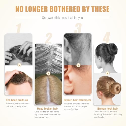 Hair Wax Stick - Strong Hold Non-Greasy Styling Pomade for Neat Hair, 2.7oz - Pack of 1