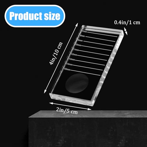Incauca 2-in-1 Crystal Glass Lash Tray with Glue Holder (2 Pack)