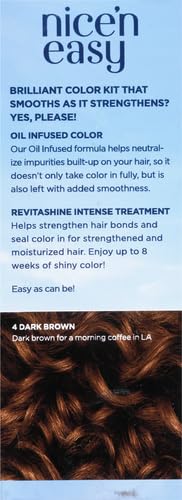 Clairol Nice'n Easy Liquid Permanent Hair Dye, 5G Natural Medium Golden Brown Hair Color, Pack of 3