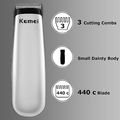 KEMEI Mini Hair Trimmer - Portable Precision Clipper for Men