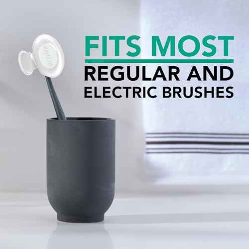 Steripod Clip-On Toothbrush Protector with Peppermint Essential Oil, Keeps Toothbrush Fresh and Clean, Fits Most Manual and Electric Toothbrushes, 1 Count