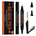 3-Pack Beard Pen Filler for Men, Waterproof & Sweat Proof Long-Lasting Beard Pen Kit with 2 Fillers & 1 Double-Headed Brush ? Effectively Enhances Facial Hair (Black)