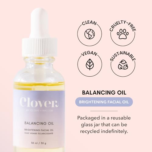 Clover Balancing Oil | Supports Clearer Skin, Promotes a Healthy Complexion, and Enhances Natural Radiance | Cruelty-Free & Vegan Face Oil - 1 oz (30 ml)
