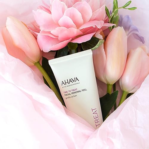 AHAVA Time to Treat Facial Renewal Peel - Gel peel for immediate radiance & even tone, enhances renewal, smoothes skin surface, with Osmoter, Biasbolol, Calendula & Vitamin C & Aloe Vera, 3.4 Fl.Oz