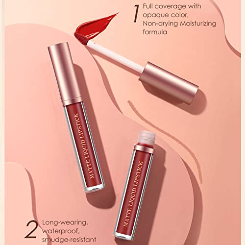 BestLand Matte Liquid Lipstick & Liner Set - 6pc Waterproof