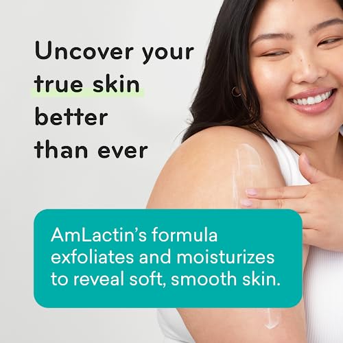 AmLactin Daily Nourish Body Lotion Bundle - 5% 7.9oz and 12% 14.1oz Exfoliating and Moisturizing Lotions for Dry Skin