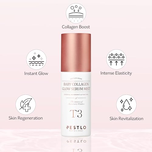 PESTLO T3 Glow Collagen Set: Mist + Glow Mask ? Dual Vegan Collagen Boost for Elasticity, Firmness & Radiant Skin