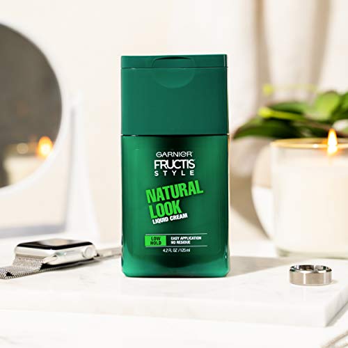 Garnier Hair Care Fructis Style Natural Look Liquid Hair Cream for Men No Drying Alcohol, 4.2 Fluid Ounce