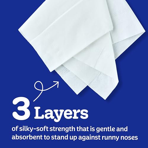 Kleenex Ultra Soft Facial Tissues, 3 Flat Boxes, 360 Total