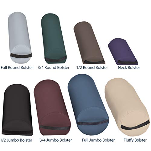 Earthlite Half Round Massage Bolster Pillow with Strap Handle for Back Relief