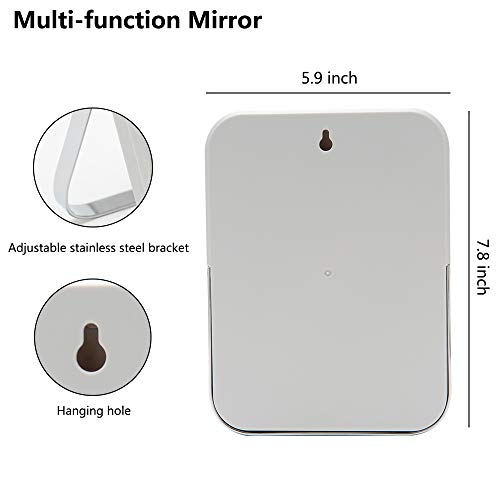YEAKE Portable Folding Makeup Mirror, 8-Inch 90° Adjustable Stand