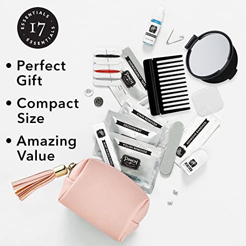 Pinch Provisions Vegan Blush Minimergency Kit, includes 17 Travel-Sized Cosmetic Essentials, Convenient for Purses, Emergency Beauty Accessories, Gifts for Holiday’s & Birthday’s