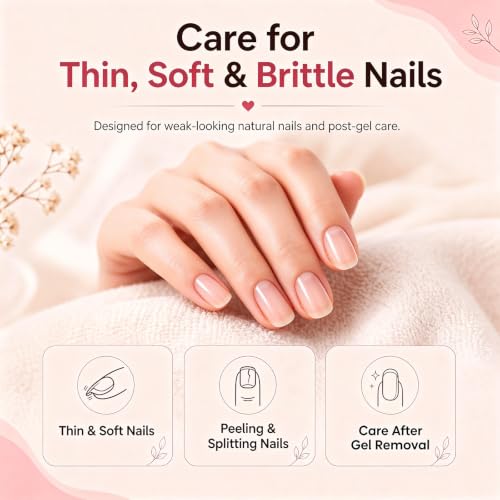Beetles D-Pink-1 Nail Strengthener & Growth Polish 0.51 fl oz - Clear Protective Treatment