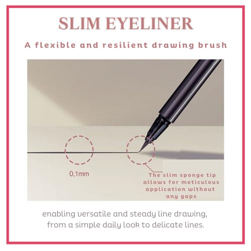 Ultra-Fine Waterproof Liquid Eyeliner Brush - Brown, 2 Pack