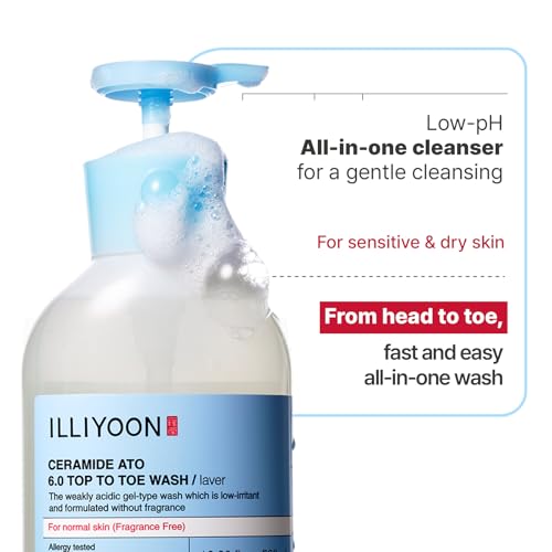 Illiyoon Ceramide Ato 6.0 Head-to-Toe Baby Wash 16.9 Fl Oz