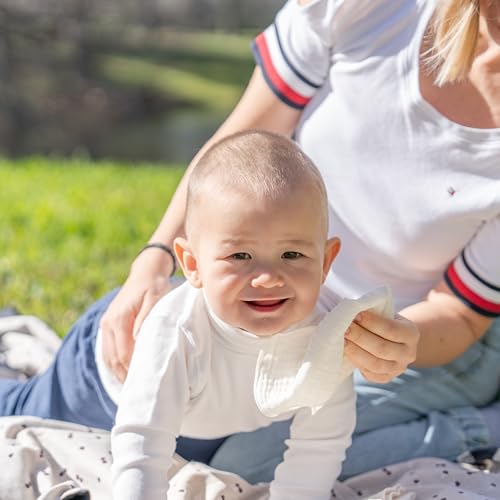 Organic Cotton Reusable Baby Wipes - 10 Pack, Soft & Washable