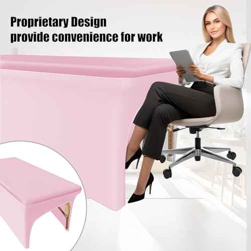 Pink Lash Bed Cover 6FT Vinyl Massage Table Cover Protector, Silky Reusable & Wipeable Massage Bed cover Waterproof Ultra-Durable and High Elasticity Leather Spa Bed Covers for Esthetician