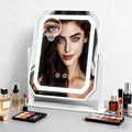 Lighted Makeup Mirror with 10x Magnifying Mirror, 3 Color Modes