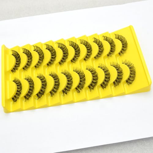 Cat Eye Russian Strip Lashes - 10 Pairs Faux Mink Fluffy