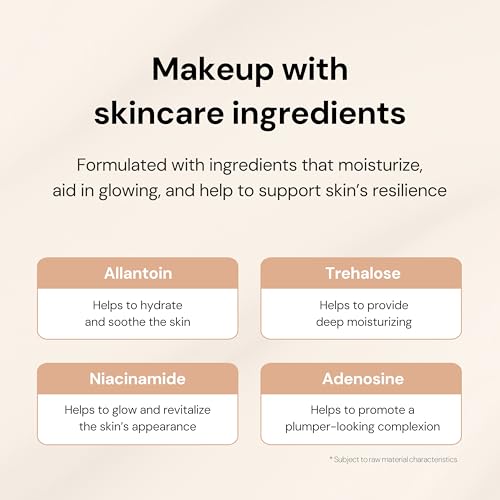 THANK YOU FARMER Dewy Glow Skin Tint, Long-Lasting Tinted Moisturizer, Light coverage, Vitamin B3, Niacinamide, Adenosine, Korean Beauty Dermatologist Tested, Tan, 1.75 fl oz