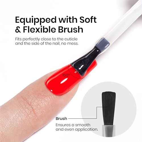 Beetles Gel Top Coat, 2Pcs 15ml Top Coat Gel Nail Polish No Wipe Clear High Gloss Shiny Long-Lasting Soak Off Nail Lamp, Home DIY Manicure and Nail Salon Gifts for Women