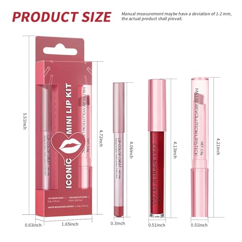 Mooppom 5-Piece Lip Makeup Kit with Lip Mask & Plumping Gloss