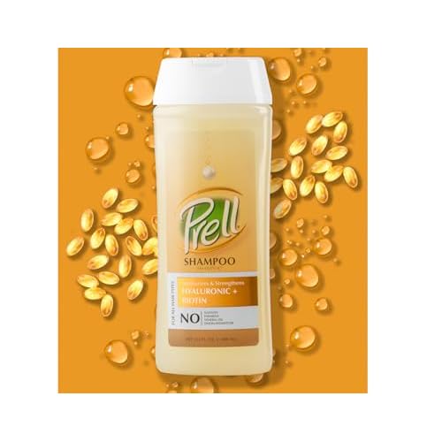 Prell Hyaluronic + Biotin Moisturizes & Strengthens Shampoo for All Hair Types 13.5 fl.oz (Pack of 6)