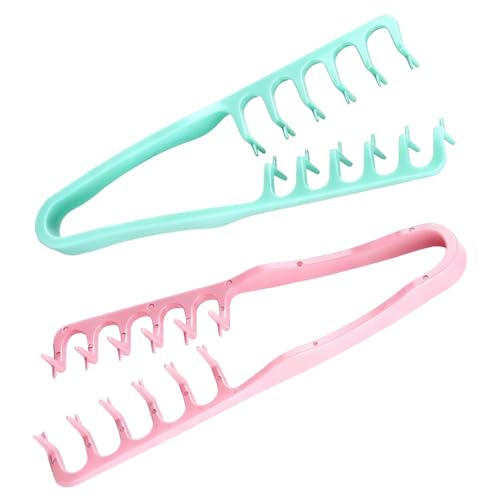 YRAKOZIN 2 Pack Wide & Fine Tooth Texture Comb for All Hair Types, Pink & Green