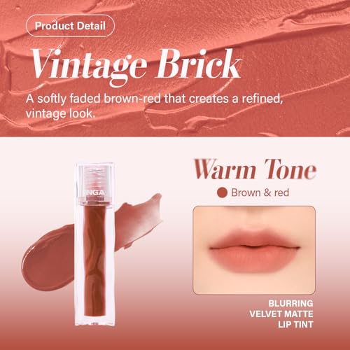 INGA Blurring Velvet Matte Lip Tint - Waterproof Long-Lasting