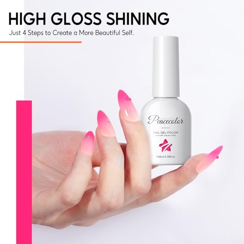 Neon Gel Nail Polish Set - 6 Vibrant Colors, Soak Off UV LED