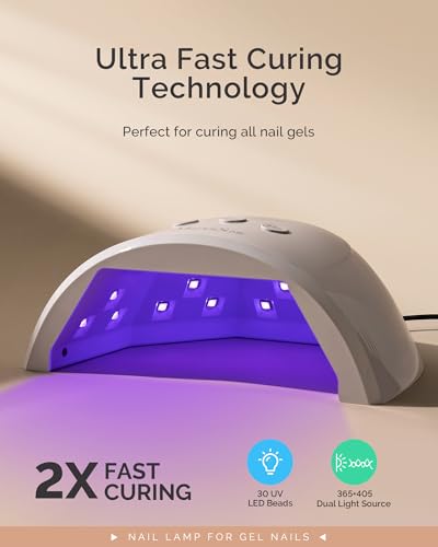 MelodySusie UV LED Nail Lamp with Smart Sensor & 3 Timers
