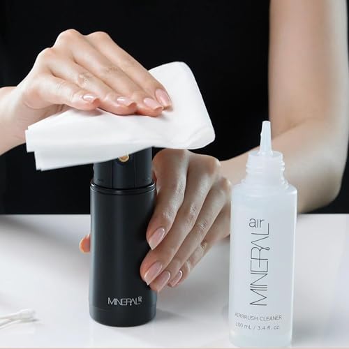 Mineral Air - Airbrush Makeup Cleaner for Airbrush Makeup Kit - 100 ml - Keep Your Device Clog-Free with Mineral Air Cleaning Solution