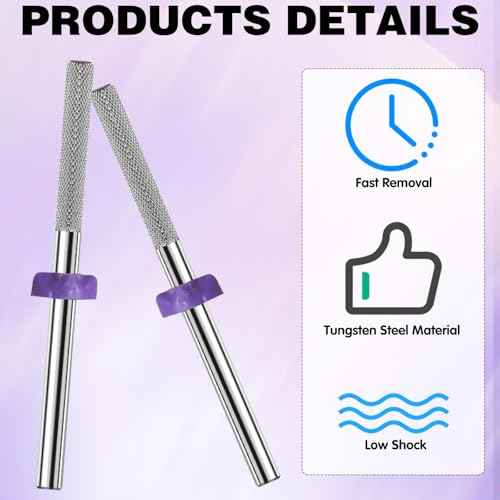 3/32¡± Tungsten Carbide Nail Drill Bit Buffer Cuticle Remover, Two-Way Rotation Fine Grit-3XF Professional Gel Remover for Manicure Home Salon Pedicure Use Sliver