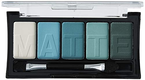 L.A. COLORS 5 Color Matte Eyeshadow Palette, Teal Argyle