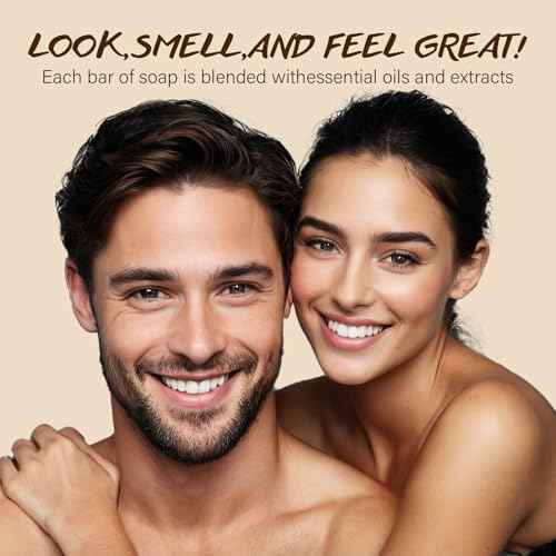 POP MODERN.C Natural Soap Bar Gift Set Body Wash Soap Bars Organic Soaps For Women & Men Lavender, Tea Tree, Lemongrass Orange, Oatmeal Almond, Green Tea Bamboo Charcoal, Turmeric 6x3.5oz