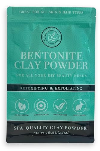 Bare Essentials Living - Bentonite Clay Powder (5lbs) Face Clay Mask, Bentonite Clay Detox for Skin, Clay Powder for Seed Bombs, Detox Bath, Cosmetic Clay Powder, Sodium Bentonite Clay - Made in USA