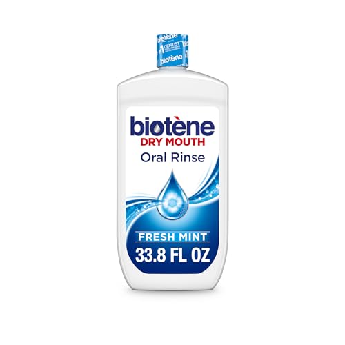 Biotène Oral Rinse Mouthwash for Dry Mouth, Fresh Mint 33.8 fl oz