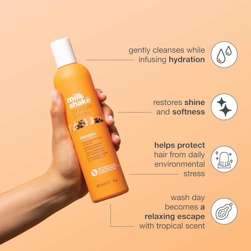 Milk_shake Moisture & More Shampoo ? Moisturizing Shampoo for Dry, Dull Hair | Restores Moisture and Shine | 10.1 Fl Oz/Tropical Scent