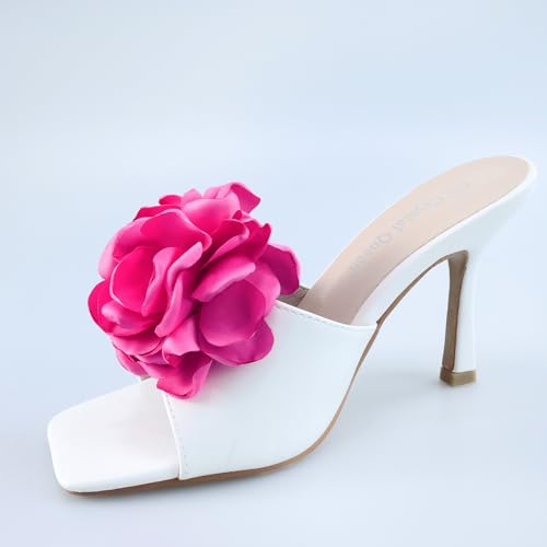 Fabric Rose Flower Shoe Clips for Women - Elegant Removable Floral Buckle