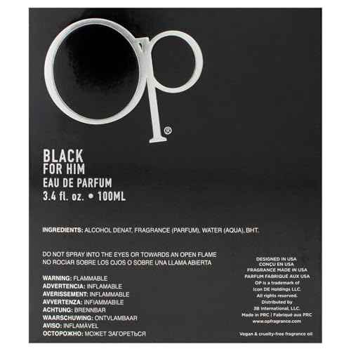 Ocean Pacific Op Black EDT for Men, 3.4 Oz