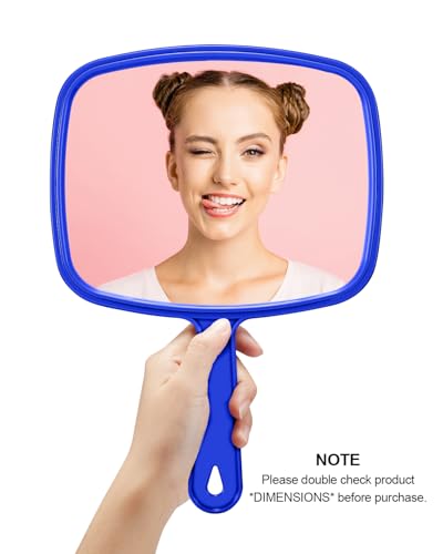 PROTECLE 10.3" L x 7.4" W Handheld Mirror, Salon Barber Hairdressing, Blue