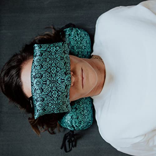 Hugger Mugger Silk Eye Pillow with Bead Filling - Teal