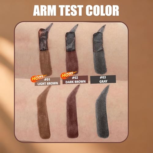 Peel Off Eyebrow Gel - Long-Lasting Waterproof Brow Tint, Dark Brown