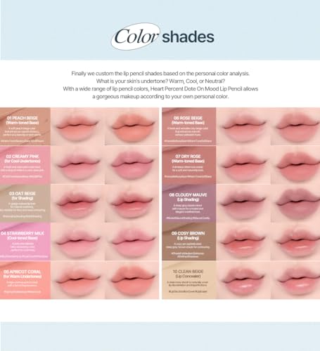Heart Percent Dote On Mood Retractable Lip Liner Pencil - #20 Salmon Beige